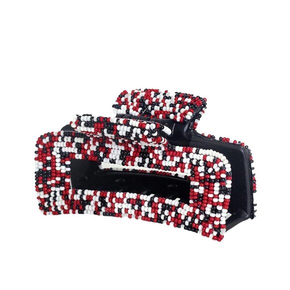 Beaded Hair Claw Clips for Game Day in Team Colors Handmade Sports Fans main image 4